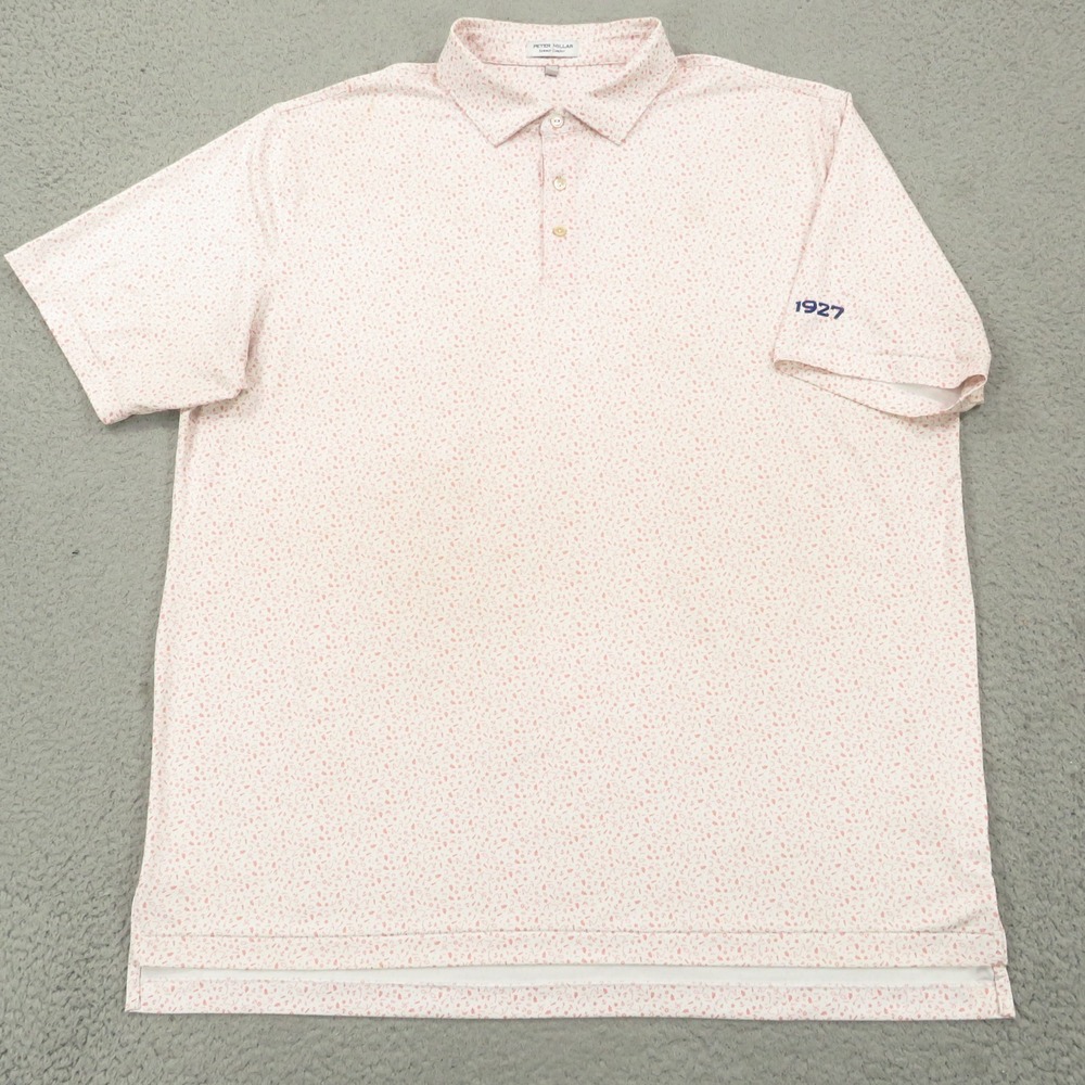 Peter Millar Summer Comfort Polo XXL Mens Graphic Print 1927 Golf Club White